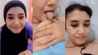 Vcs Amel Buka Hijab, Jilat Uting Sampai Basah